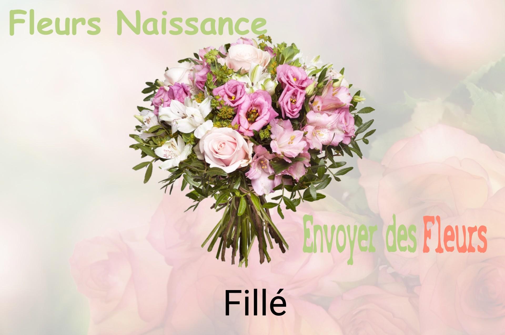Bouquet de fleurs de naissance livré à Fillé